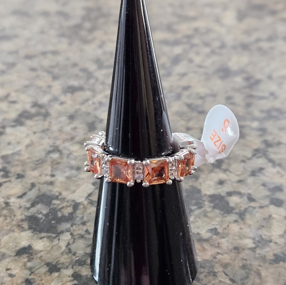 Bomb Party RBP8781 "Open My Heart" Amber Topaz November Birthday Sz 6 - Picture 1 of 5